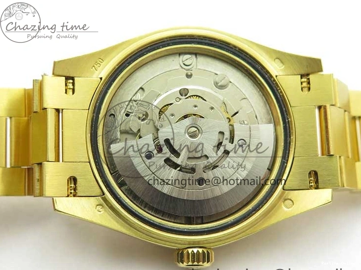 0516 Daydate 278288 31mm YG EWF Best Edition Green Malachite Dial on YG President Bracelet ETA SunProtective 2605